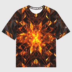 Женская футболка оверсайз Огненная абстракция
