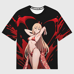 Футболка оверсайз женская Пауэр - демон крови, цвет: 3D-принт