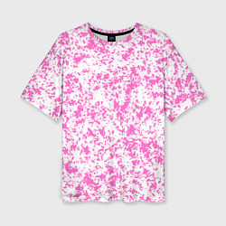 Женская футболка оверсайз Паттерн розовый