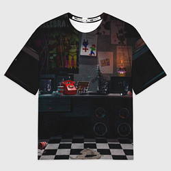 Футболка оверсайз женская FNAF комната, цвет: 3D-принт