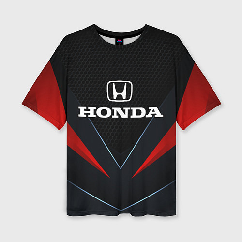 Женская футболка оверсайз Honda - технологии / 3D-принт – фото 1