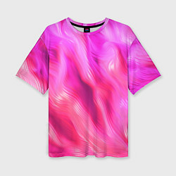 Футболка оверсайз женская Pink abstract texture, цвет: 3D-принт