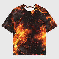 Женская футболка оверсайз Fire style