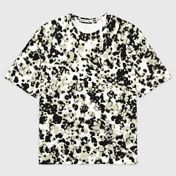 Футболка оверсайз женская Паттерн чёрные пятна, цвет: 3D-принт