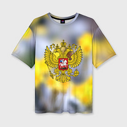 Женская футболка оверсайз Русская земля герб