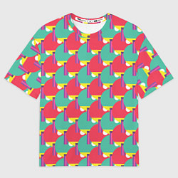 Футболка оверсайз женская Ракетки для настольного тенниса, цвет: 3D-принт