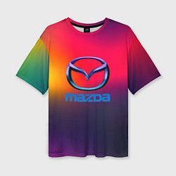 Женская футболка оверсайз Mazda gradient