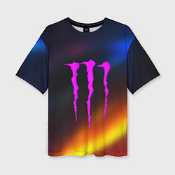 Футболка оверсайз женская Monster energy gradient color, цвет: 3D-принт