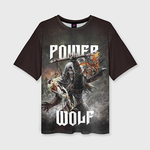 Женская футболка оверсайз Powerwolf: werewolf / 3D-принт – фото 1