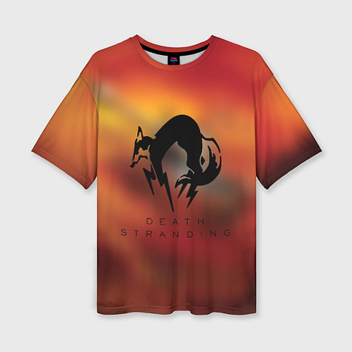 Женская футболка оверсайз Death Stranding Kojima corp / 3D-принт – фото 1