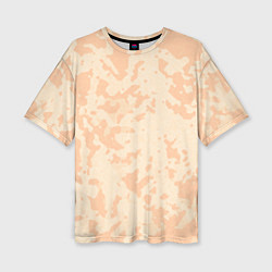 Женская футболка оверсайз Паттерн бледно-оранжевый