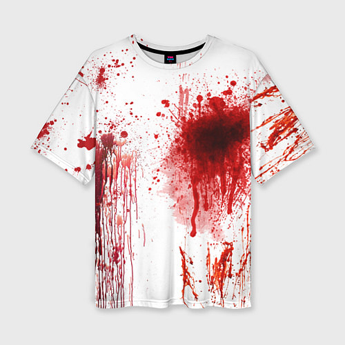 Женская футболка оверсайз Брызги крови / 3D-принт – фото 1
