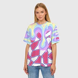 Футболка оверсайз женская Rainbow illusion, цвет: 3D-принт — фото 2