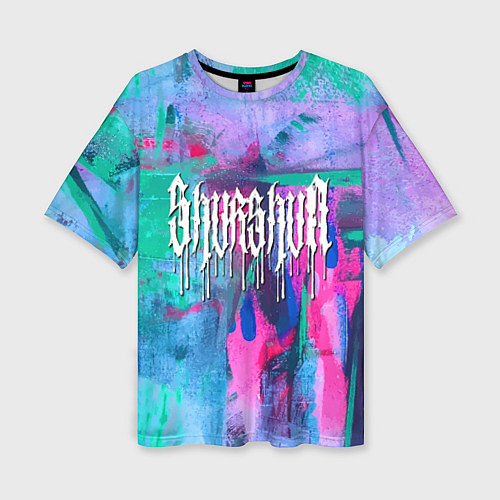 Женская футболка оверсайз Shurshun - tie-dye / 3D-принт – фото 1