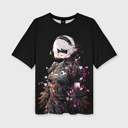 Футболка оверсайз женская 2b from nier automata, цвет: 3D-принт
