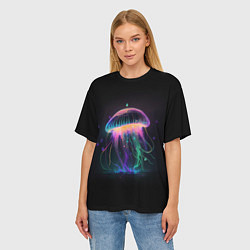 Футболка оверсайз женская Свет медузы, цвет: 3D-принт — фото 2