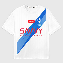 Женская футболка оверсайз Неймар форма Аль-Хиляль 23-24 гостевая