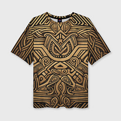 Женская футболка оверсайз Орнамент в стиле викингов
