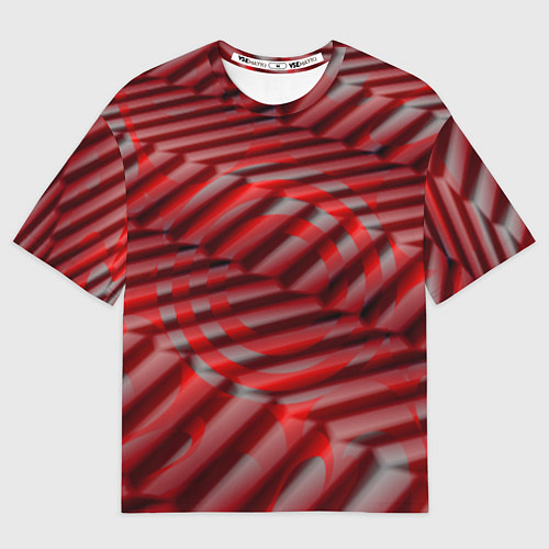 Женская футболка оверсайз Горящие плитки / 3D-принт – фото 1