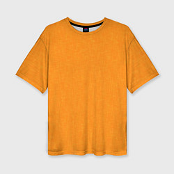Женская футболка оверсайз Жёлто-оранжевый текстура однотонный