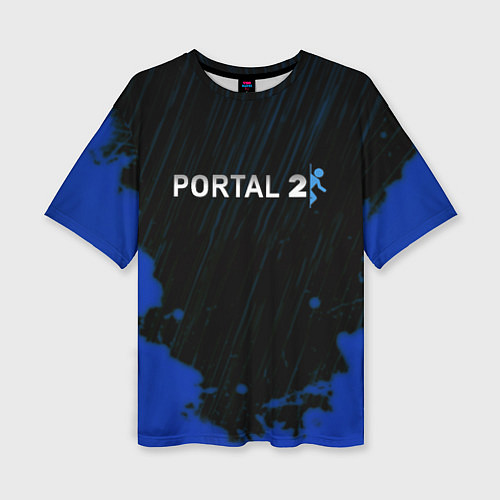Женская футболка оверсайз Portal games / 3D-принт – фото 1