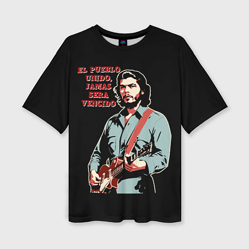 Женская футболка оверсайз Че Гевара с гитарой / 3D-принт – фото 1