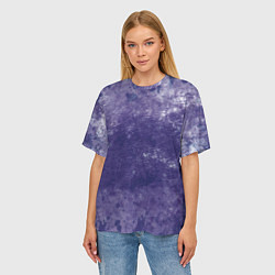 Футболка оверсайз женская Абстракция - violet color background, цвет: 3D-принт — фото 2
