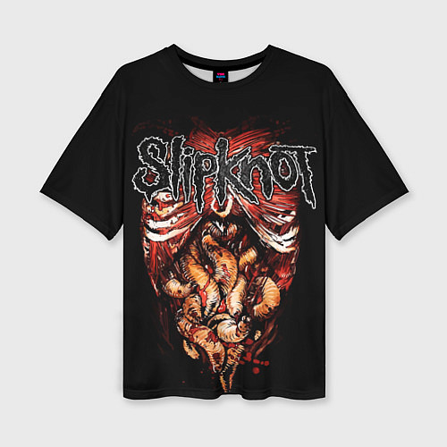 Женская футболка оверсайз Slipknot - maggots / 3D-принт – фото 1