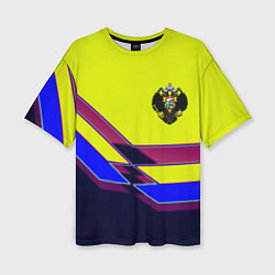 Футболка оверсайз женская Российская империя герб, цвет: 3D-принт