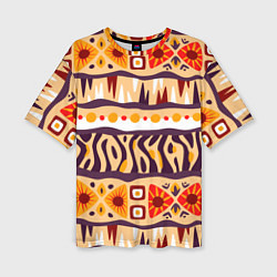 Женская футболка оверсайз Africa pattern