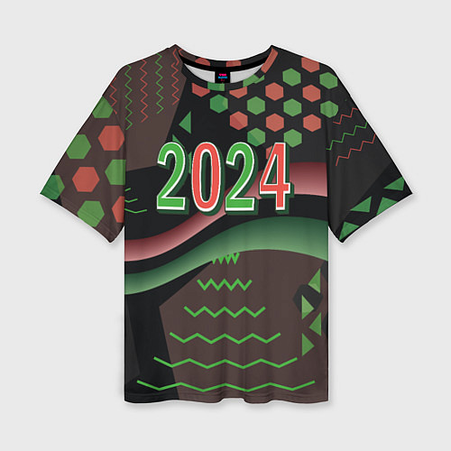 Женская футболка оверсайз 2024 абстрактный фон / 3D-принт – фото 1