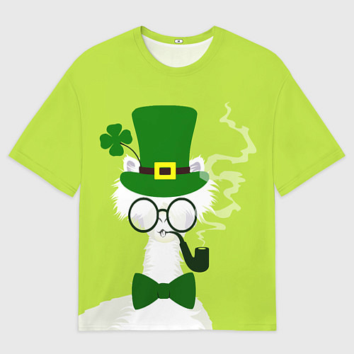 Женская футболка оверсайз Лама - альпака Патрик / 3D-принт – фото 1