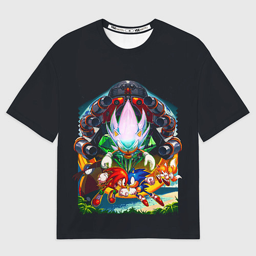 Женская футболка оверсайз Соник против Наклза / 3D-принт – фото 1