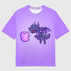 Футболка оверсайз женская Милый огнедышащий дракончик, цвет: 3D-принт