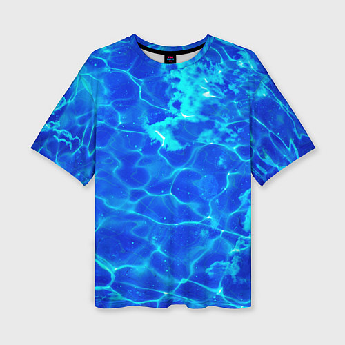 Женская футболка оверсайз Чистая вода океаны / 3D-принт – фото 1