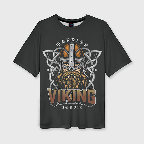 Женская футболка оверсайз Викинг - воин / 3D-принт – фото 1
