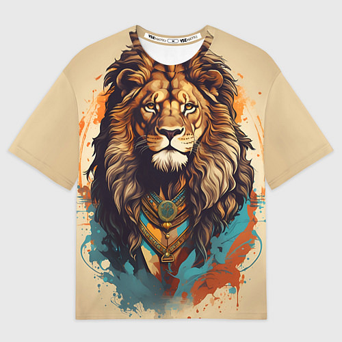 Женская футболка оверсайз Ливиная голова / 3D-принт – фото 1