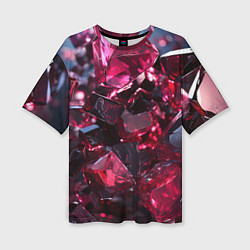 Женская футболка оверсайз Плиты в стиле абстракционизм