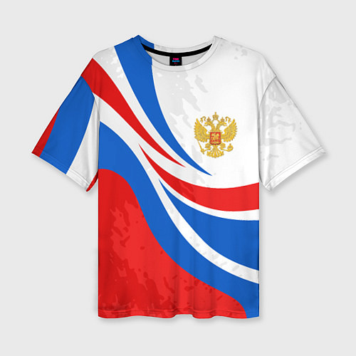 Женская футболка оверсайз Россия - спортивная униформа / 3D-принт – фото 1