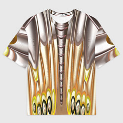 Женская футболка оверсайз Абстрактный рисунок по мотивам крыла бабочки