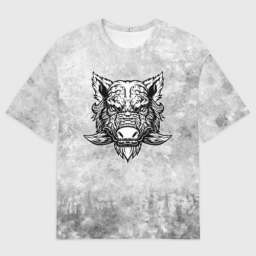 Женская футболка оверсайз Texture - дикий секач / 3D-принт – фото 1