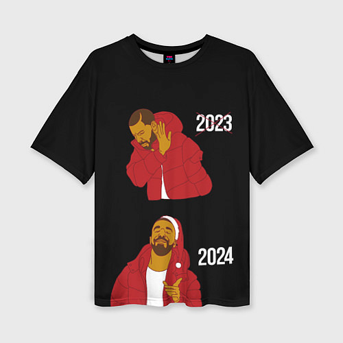 Женская футболка оверсайз Дрейк 2023-2024 / 3D-принт – фото 1