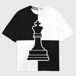 Женская футболка оверсайз Шахматы - ферзь