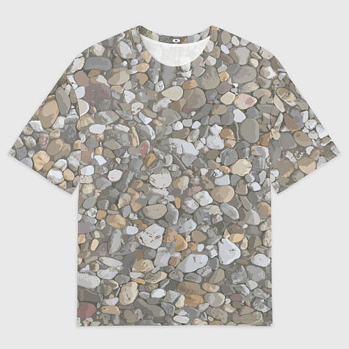 Женская футболка оверсайз Путь по гравию / 3D-принт – фото 1