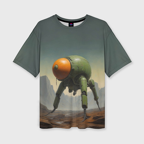 Женская футболка оверсайз Инопланетный шагоход / 3D-принт – фото 1