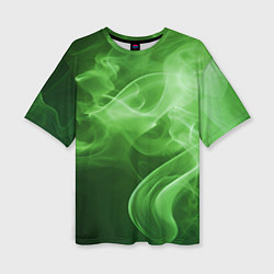 Футболка оверсайз женская Зеленый дым, цвет: 3D-принт
