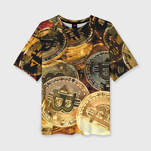 Женская футболка оверсайз Золото цифровой эры / 3D-принт – фото 1