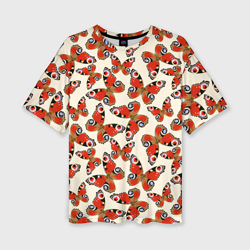 Женская футболка оверсайз Бабочки хамелеоны / 3D-принт – фото 1