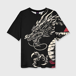 Женская футболка оверсайз Japanese dragon - irezumi - art