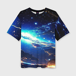 Женская футболка оверсайз Млечный путь - глубокий космос